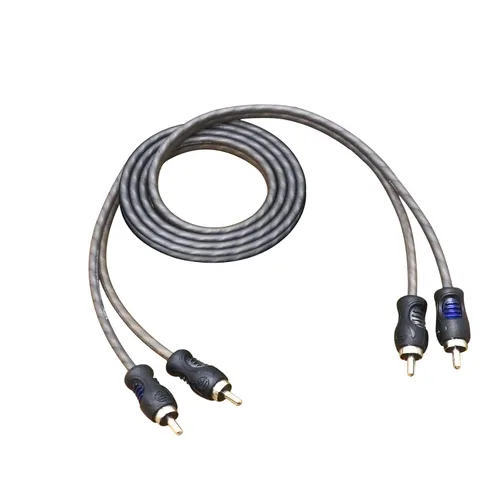 RECOIL RCI23 Cable de audio RCA de 2 canales 100% cobre libre de oxígeno de 3 pies, par trenzado con reducción de ruido