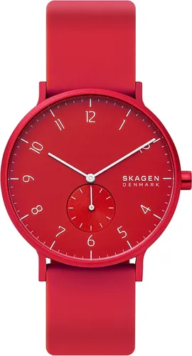 Skagen Aaren Reloj minimalista de cuarzo de silicona de color de 41 mm 1614 pulgadas
