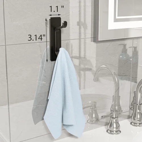 Miniatura 4 de Ganchos de pared autoadhesivos para colgar: extra fuertes 13 libras, gancho para abrigo, toalla en baños, ducha, cocina, pared, gancho de puerta