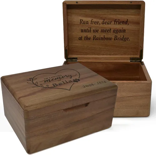 Miniatura 84 de Caja de madera grabada personalizada grande – Caja de recuerdo de madera de acacia con mensaje oculto personalizado, cajas de memoria de nogal
