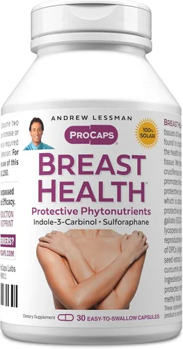 ANDREW LESSMAN Breast Health 30 cápsulas – Proporciona compuestos protectores para el apoyo natural del delicado tejido del pecho, con