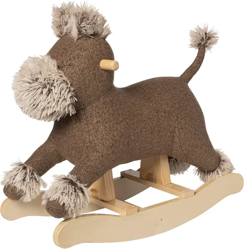 Miniatura 9 de Manhattan Toy Juguete mecedor de madera de elefante de peluche con corona, cinturón de seguridad ajustable y empuñaduras de madera grandes
