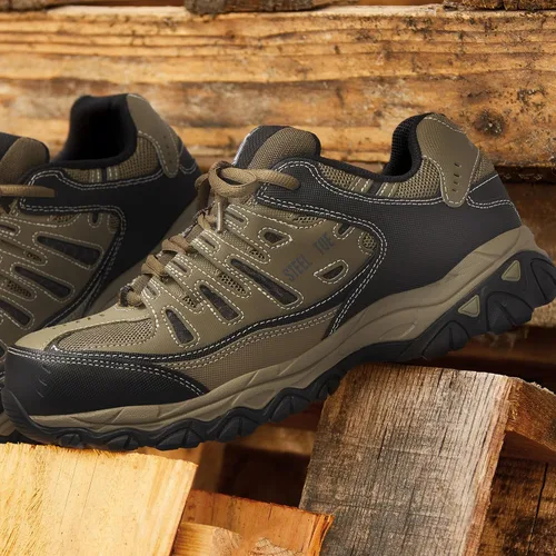 Miniatura 36 de Skechers Zapatos de construcción Cankton con punta de acero para hombre, clasificación de peligro eléctrico, espuma viscoelástica