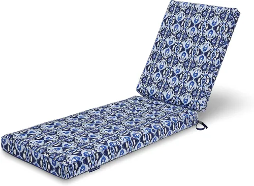 Miniatura 10 de Classic Accessories Vera Bradley - Cojín para tumbona de patio resistente al agua, 21 x 44 x 28 x 3 pulgadas, Happy Blooms, cojines de asiento
