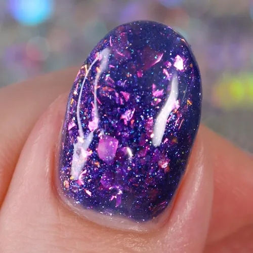 Miniatura 10 de Whats Up Nails - Plumingo Party Flash - Esmalte de uñas reflectante granate con dúocromo iridiscente brillante púrpura brillante barniz de esmalte