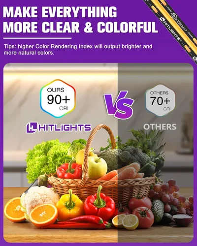 Miniatura 4 de HitLights - Tira de luces LED COB de color blanco cálido de 3000 K, cinta de luz de alta densidad de 16.4 pies, 12 V, 2400 LED, 305+ lm/pie, CRI