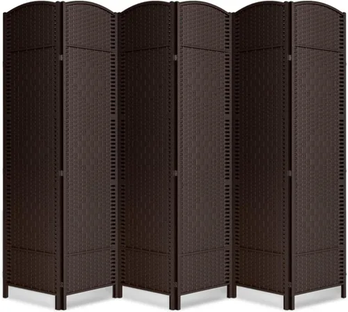 Miniatura 14 de Divisor de habitación de 4 paneles, pantalla de privacidad plegable de 6 pies, divisor de pared de panel plegable extra ancho con divisor de pared