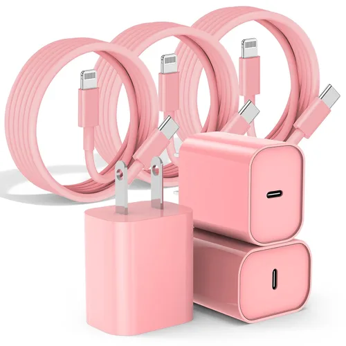 Miniatura 13 de Fashia Cargador rápido para iPhone, cable Lightning de carga rápida de 10 pies, para iPhone 14, 13, 12 Pro Max, carga rápida con bloque de cargador