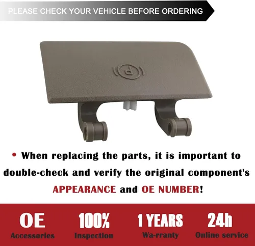 Miniatura 6 de TQPONLY Manija de liberación de freno de estacionamiento (beige) compatible con camiones Dodge Ram 1500 2500 3500 4500 5500