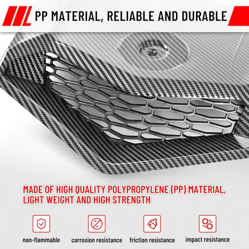 Miniatura 6 de SAUTVS Capó turbo con patrón de fibra de carbono para Can Am X3, diseño frontal de fibra de carbono Turbo Hood Scoop para Can-Am Maverick X3 XDS XRS