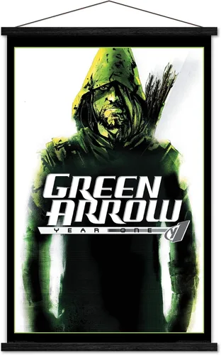 Miniatura 13 de Trends International DC Comics - Póster de pared con diseño de flecha verde, año uno, 14.725 x 22.375 pulgadas, versión enmarcada de madera
