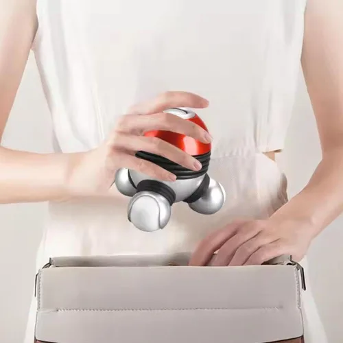 Miniatura 5 de Mini masajeador de mano – Potentes vibraciones de masaje para alivio muscular y relajación, masajeador corporal vibratorio portátil con luz LED