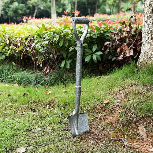 Miniatura 4 de 2 piezas de mango mini pala con palas para excavar – Pala de punta cuadrada de metal – pala recta de acero (wh000007)