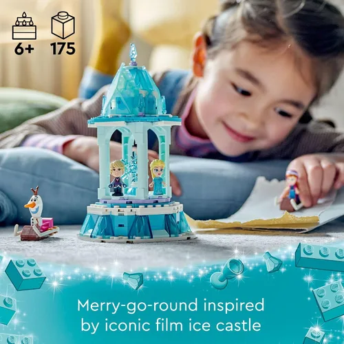 Miniatura 5 de LEGO Disney Frozen Anna and Elsa's Magical Carousel 43218 Ice Palace - Juego de juguetes de construcción con la princesa Disney Elsa, Anna y Olaf
