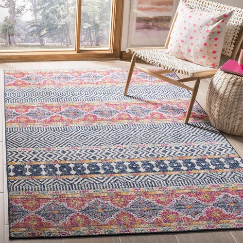 Miniatura 24 de SAFAVIEH Madison Collection - Alfombra decorativa de 2 pies 3 pulgadas x 4 pies, color carbón y gris, diseño bohemio chic, no desprende pelusa