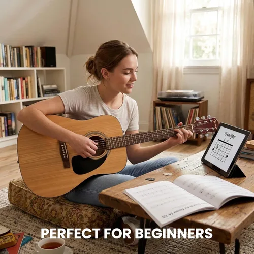 Miniatura 7 de Fender Guitarra acústica Dreadnought - Paquete natural con estuche, afinador, cuerdas, correa y púas