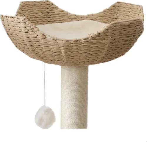 Miniatura 9 de SHENGOCASE Paquete de 2 accesorios de repuesto para árbol de torre de gato, cesta de mimbre tejida a mano con cojín suave