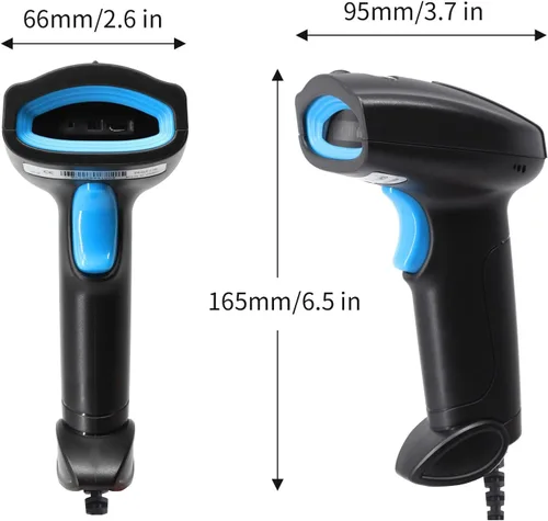 Miniatura 6 de Escáner de código de barras USB 1D con cable CCD, lector de código de barras compatible con pantalla, escáneres de código de barras para tienda