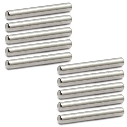 Miniatura 25 de MroMax 100 pasadores cilíndricos de acero inoxidable 304 M1.0.197 x 0.236 in, clavijas de soporte de estante para dispositivos metálicos