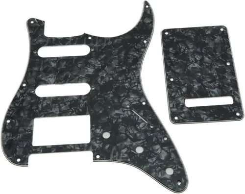 Miniatura 9 de KAISH Guardabarros de 11 agujeros estilo ST/Strat con placa trasera de trémolo para Stratocaster/Strat, HSS, verde menta de 3 capas, fabricado