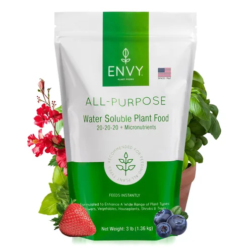 Miniatura 10 de ENVY Fertilizante para plantas multiusos, 0.5 libras, hace 50 galones, para plantas de interior y exterior, seguro para mascotas, soluble en agua