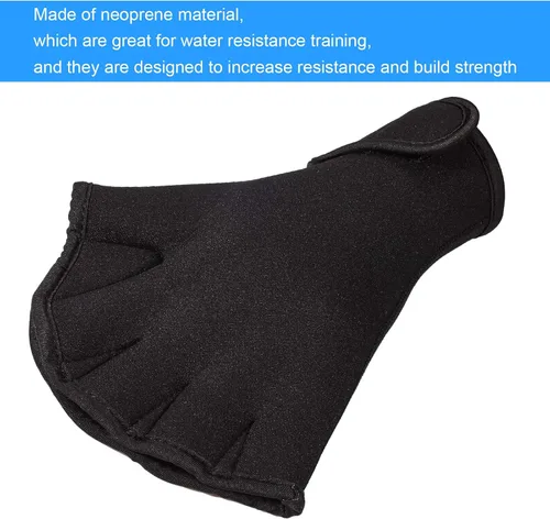 Miniatura 4 de Sumind 2 pares de guantes de natación de neopreno para entrenamiento acuático, guantes de neopreno, para fitness, aeróbicos acuáticos, entrenamiento