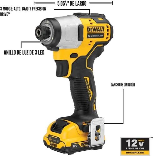 Miniatura 3 de DEWALT XTREME 12V MAX* Kit combinado de taladro inalámbrico (DCK221F2)