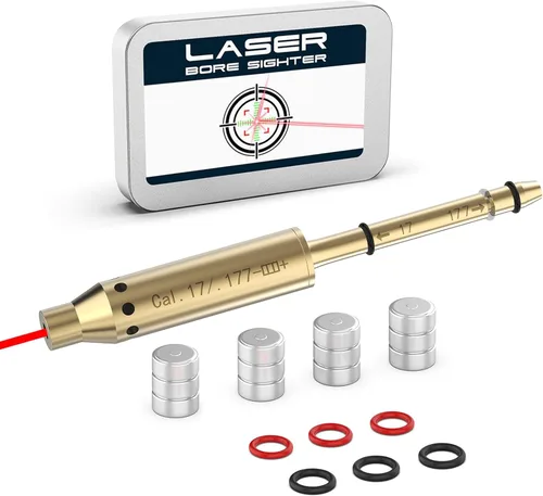 Miniatura 8 de Tipfun .22LR/.177 Cal/ 9mm /.375 Cal /.41 Cal / 40sw/10mm Visor Láser Rojo Calibrador Mira de Punto Rojo para Cañones de Pistolas, Revólveres