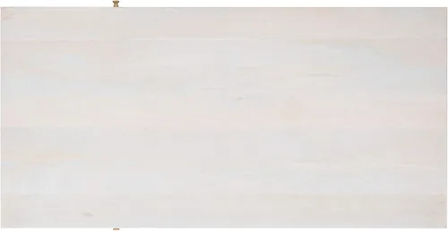 Miniatura 9 de Safavieh Home Collection Mesa de centro con patas de horquilla de latón y lavado blanco de mediados de siglo de caléndula Blanco lavado y latón