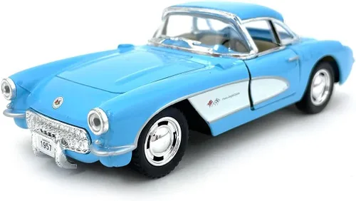 Miniatura 5 de KiNSMART - 1957 Chevy Corvette Escala 1:34 5" Die Cast Metal Modelo Classic Car Toy