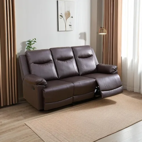 Miniatura 26 de A Ainehome Juego de sofá reclinable de lujo para sala de estar, juego de sofá reclinable de cuero y sillas de dos plazas, juegos de muebles de sala