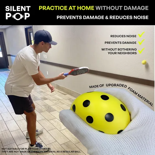 Miniatura 5 de WES Juego de 4 bolas de pickleball silenciosas