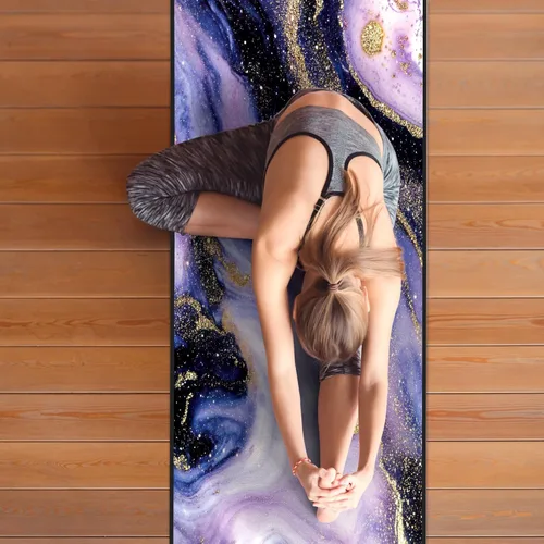 Miniatura 2 de QiyI Toalla para Esterilla de Yoga con Bolsillos en las Esquinas, Toallas de Yoga Antideslizantes que Absorben el Sudor para Yoga Caliente, Mantas