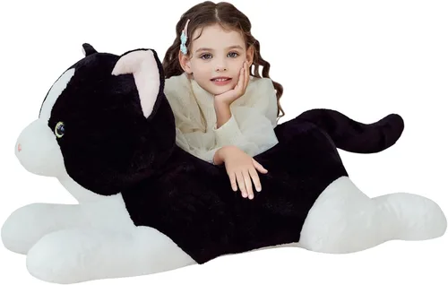 Miniatura 8 de IKASA - Perro de montaña bernese gigante de peluche, juguetes suaves grandes y jumbo, peluche esponjoso grande de 30" de tamaño enorme y lindo