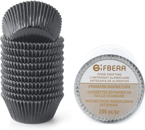 Miniatura 12 de Gifbera - Forros de magdalenas de papel metálico/forros de magdalenas de papel de aluminio, tazas de hornear estándar de papel metálico, 200