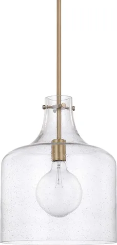 Miniatura 9 de HomePlace Lighting 325712MB Crawford - Lámpara colgante con tarro de vidrio transparente industrial/urbano, 1 luz de 100 vatios, 15 pulgadas de alto