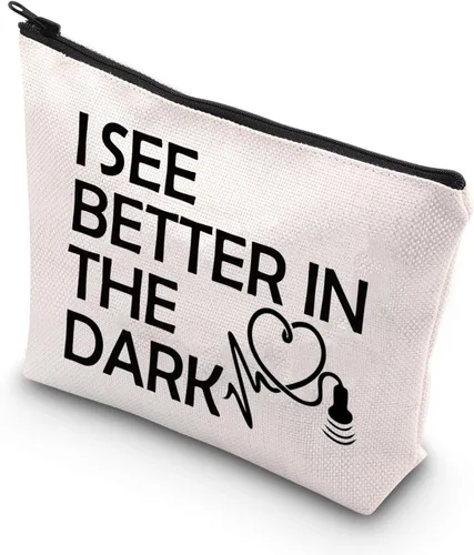 BDPWSS Bolsa de maquillaje para ecografía, regalo para radiólogo, para ecografía, veo mejor en la oscuridad, regalo para técnico de ultrasonido, Ver