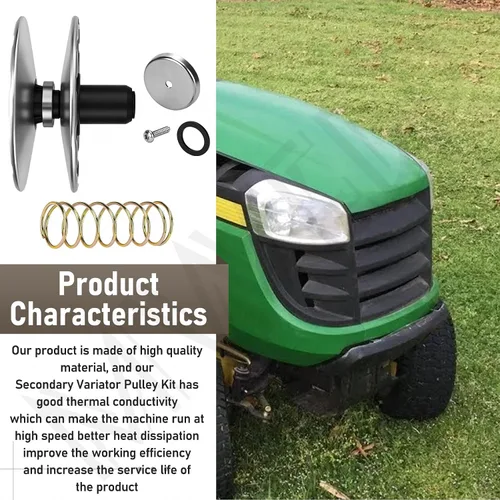 Miniatura 6 de MIA12482 Kit de polea variadora de transmisión secundaria compatible con cortacésped Jo-hn Deere y tractor de jardín, compatible con D105 E100 X105