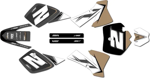 Miniatura 4 de Graphics Kit for KTM 50SX Mini SX50 (2002-2008) Razor Series Cyan 9 Mil - Easy Go - Dirt Pit Bike Motorcycle Stickers, Dirtbike Racing Automotive