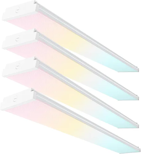 Miniatura 9 de Paquete de 4 unidades de luz envolvente LED de 4 pies con 3 selecciones de potencia/lumenes/CCT, 55W/65W/75W, 5500lm/6500lm/7500lm, 3000K4000K5000K
