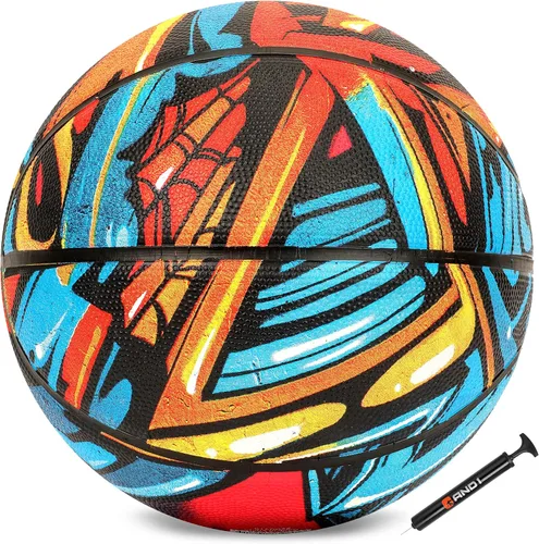 Miniatura 2 de AND1 Chaos Balón de baloncesto: Balón oficial de tamaño 7 (29.5 pulgadas) de goma, construcción de canal profundo, hecho para juegos de baloncesto