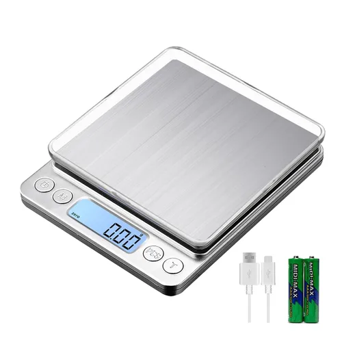 Báscula de cocina pequeña de gran alcance, carga USB, mini báscula electrónica de alimentos, báscula de cocina de alta precisión, báscula de