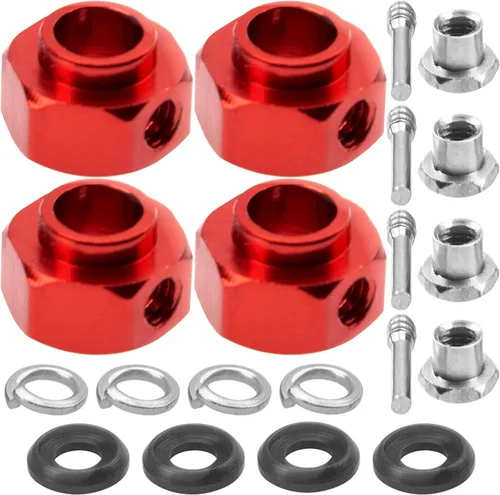 Miniatura 12 de ShareGoo - Extensión de cubo hexagonal de aluminio RC de 0.472 pulgadas, espaciadores de desplazamiento de 0.394 pulgadas, compatible con Traxxas