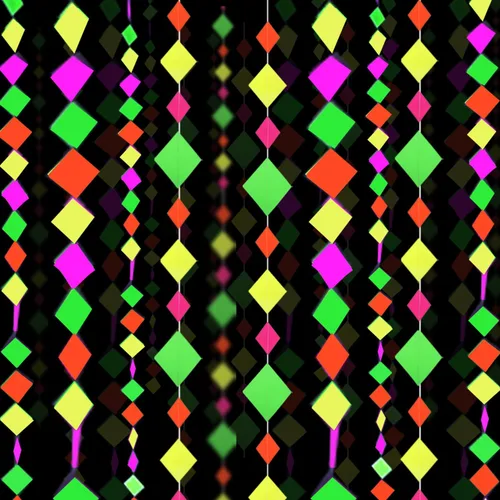 Miniatura 13 de Serpentinas de guirnalda de papel de neón redondas UV de 115 pies, decoraciones de luz negra para suministros de fiestas que brillan y decoraciones