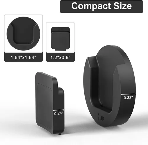 Miniatura 5 de YYILIS Soporte Magnético para Control Remoto de Montaje en Pared, Paquete de 4 Soportes para Control Remoto de TV para Ventilador/Aire Negro