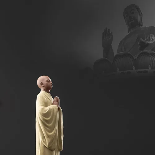 Miniatura 2 de Figuras Zen Monje Buda Estatua Jardín Figura Monje Decoración