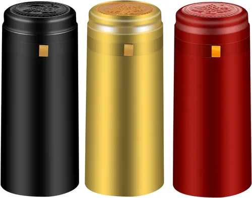Miniatura 7 de Cápsulas termorretráctiles de PVC, 120 unidades de corchos de vino azul brillante, fundas retráctiles, cápsulas transparentes para botellas azul