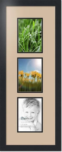 Miniatura 62 de ArtToFrames Marco de fotos tipo collage con estera doble con 3 aberturas de 5x7 y marco negro satinado Uva