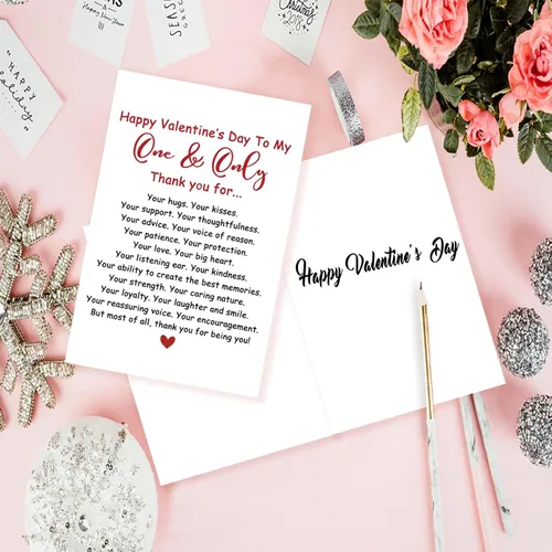 Miniatura 5 de OJsensai Bonita tarjeta del día de San Valentín con sobre resistente, regalos de San Valentín para novio, novia, la mejor idea de regalo de San DO 6