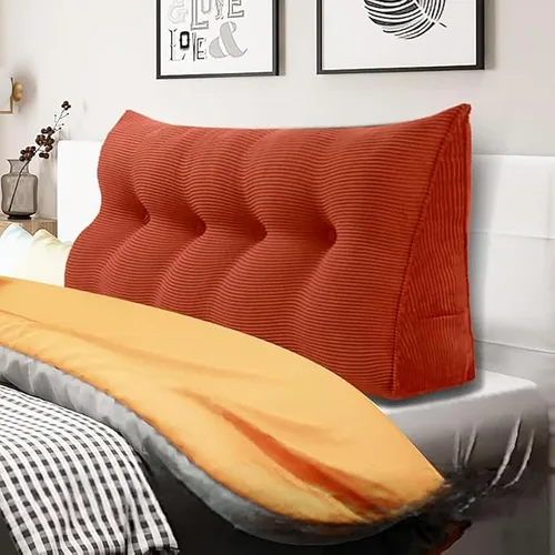 Miniatura 33 de WOWMAX - Almohada triangular para cabecero; almohada en forma de cuña para cabecero; almohada grande de refuerzo para cama, almohada
